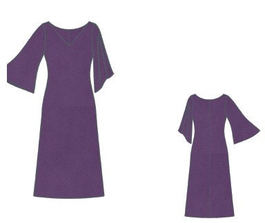 Evening Maxi Dress Sewing Pattern PDF XS-4XL