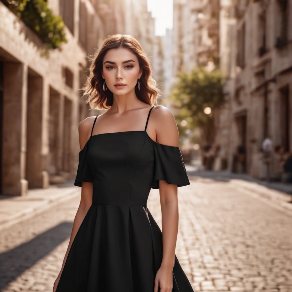 Sleeveless Off Shoulder Circle Mini Dress Sewing Pattern PDF XS-4XL