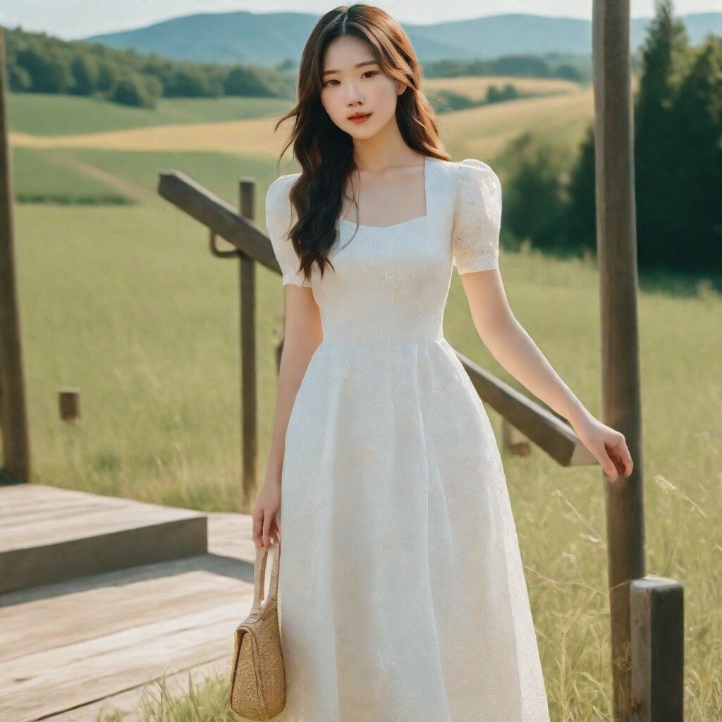 Cottagecore Maxi Flare Skirt Dress Sewing Pattern PDF XS-4XL
