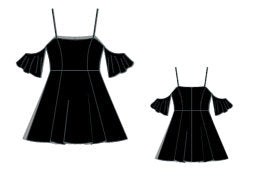 Sleeveless Off Shoulder Circle Mini Dress Sewing Pattern PDF XS-4XL
