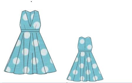 Plunging V-Neck Dress Sewing Pattern PDF XS-4XL