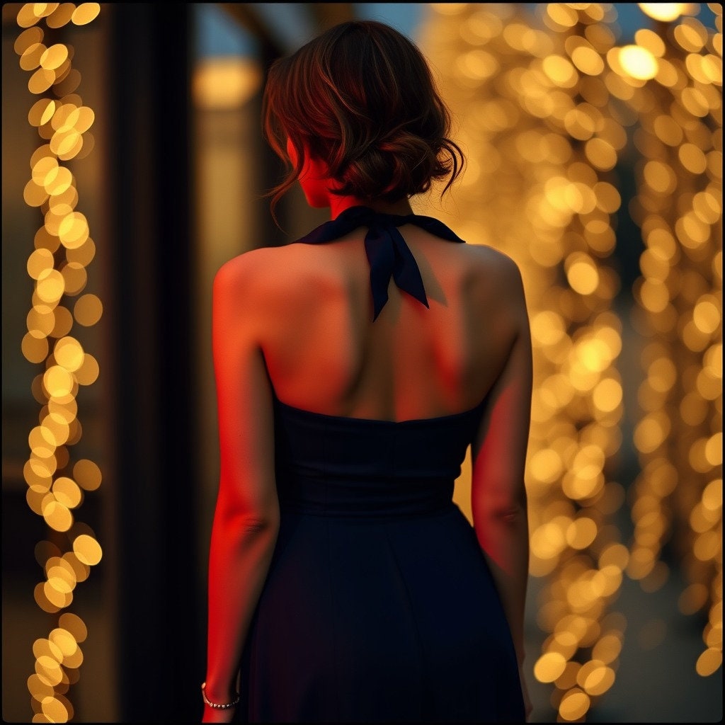 Halter Neck Open Back Dress Sewing Pattern PDF XS-4XL