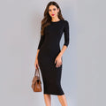 Bodycon Midi Dress Sewing Pattern PDF XS-4XL
