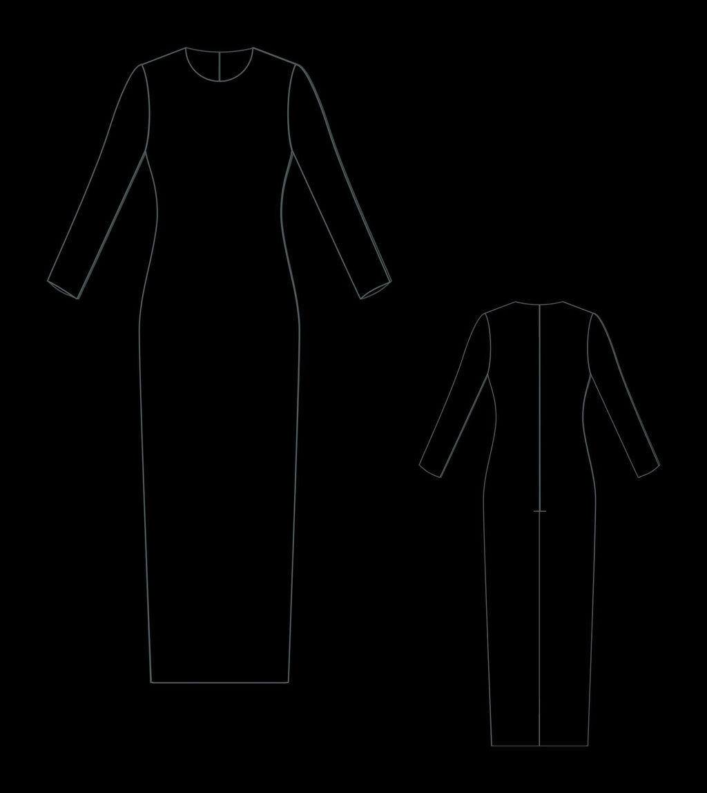Bodycon Maxi Dress Sewing Pattern PDF XS-4XL