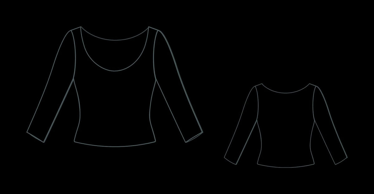 Scoop Neck Blouse Sewing Pattern PDF XS-4XL