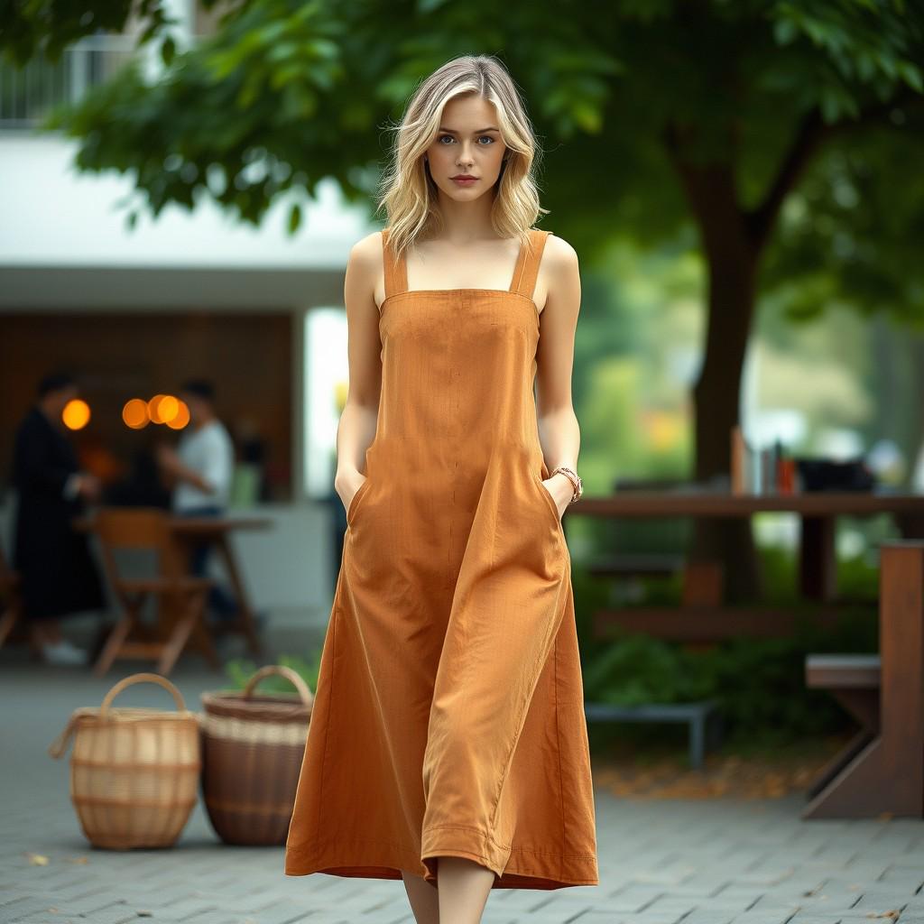 Cottagecore Pinafore Apron Dress Sewing Pattern PDF XS-4XL