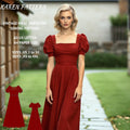 Vintage Square Neck Maxi Dress Sewing Pattern PDF XS-4XL