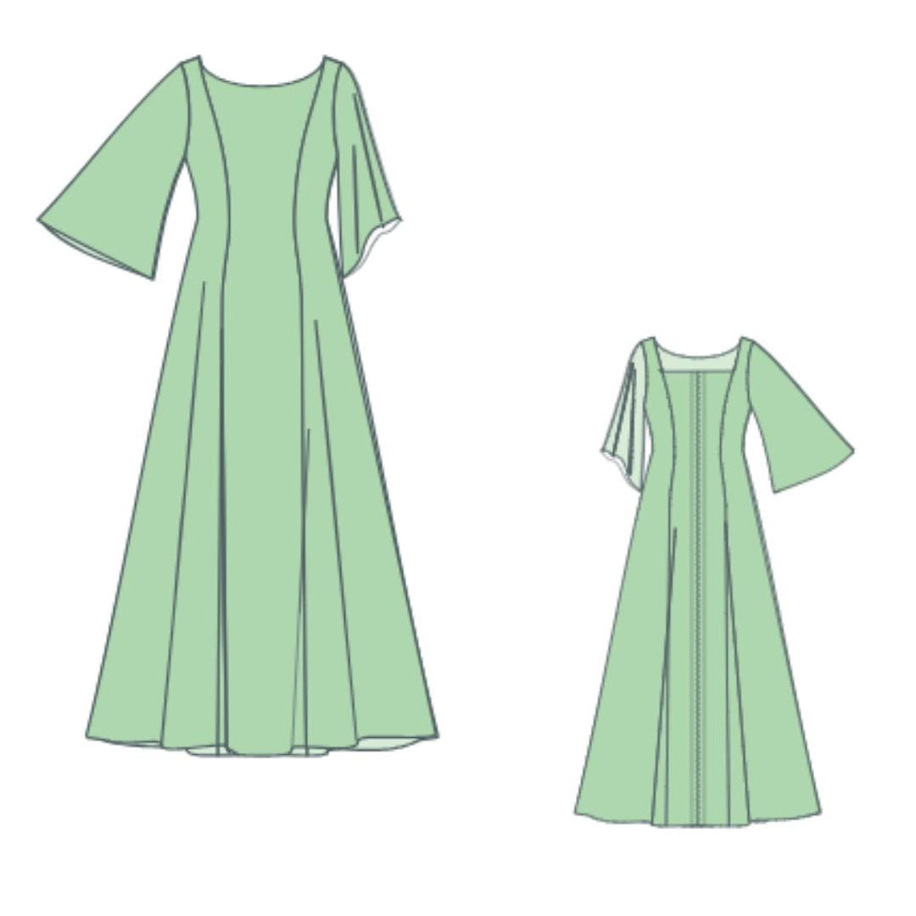 Renaissance Medieval Gown Dress Sewing Pattern PDF XS-4XL