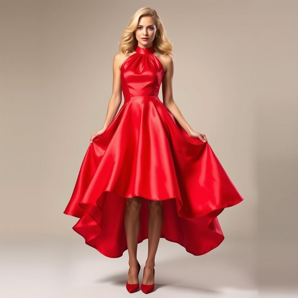 High-Low Prom Dress Sewing Pattern PDF XS-4XL