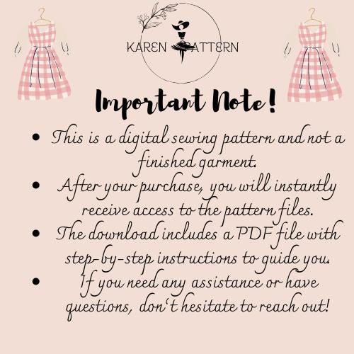 Linen Mini Pinafore Dress Sewing Pattern PDF XS-4XL