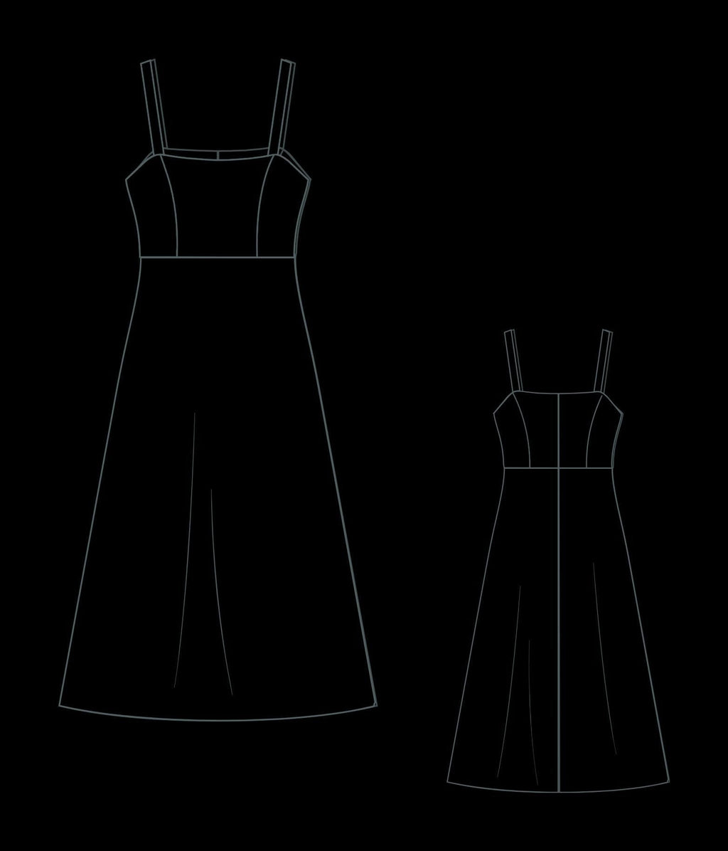 Tank Top Midi Dress Sewing Pattern PDF XS-4XL
