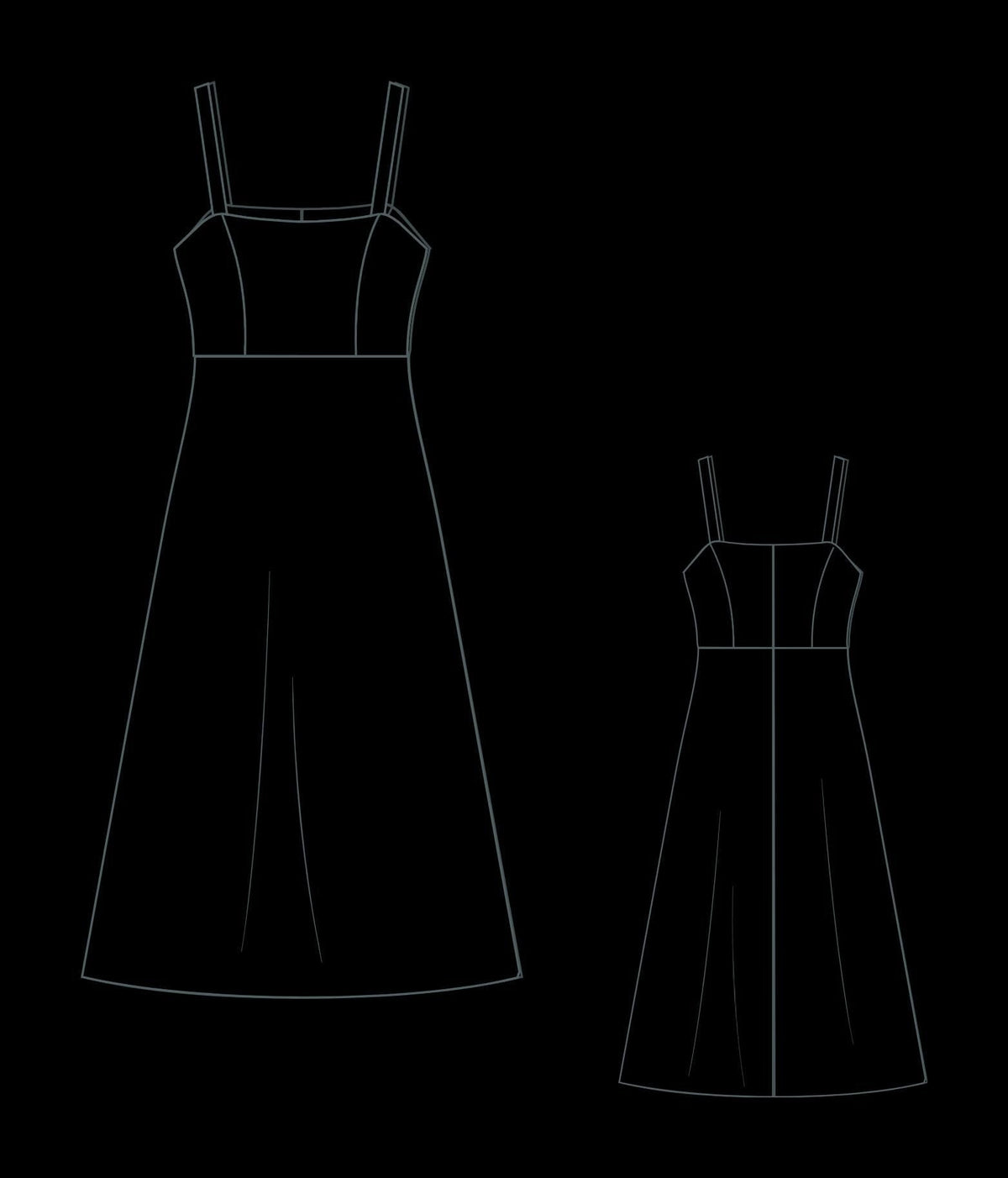 Tank Top Midi Dress Sewing Pattern PDF XS-4XL