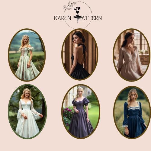High-Low Prom Dress Sewing Pattern PDF XS-4XL