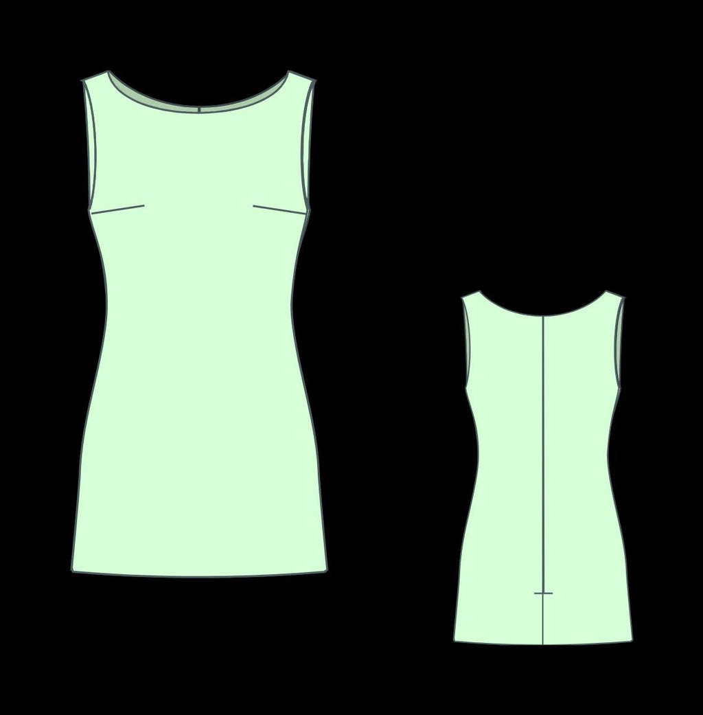 A-Line Shift Dress Sewing Pattern PDF XS-4XL