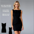 Boat Neck Mini Dress Sewing Pattern PDF XS-4XL