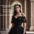 Gothic Off Shoulder Dress Sewing Pattern PDF XS-4XL
